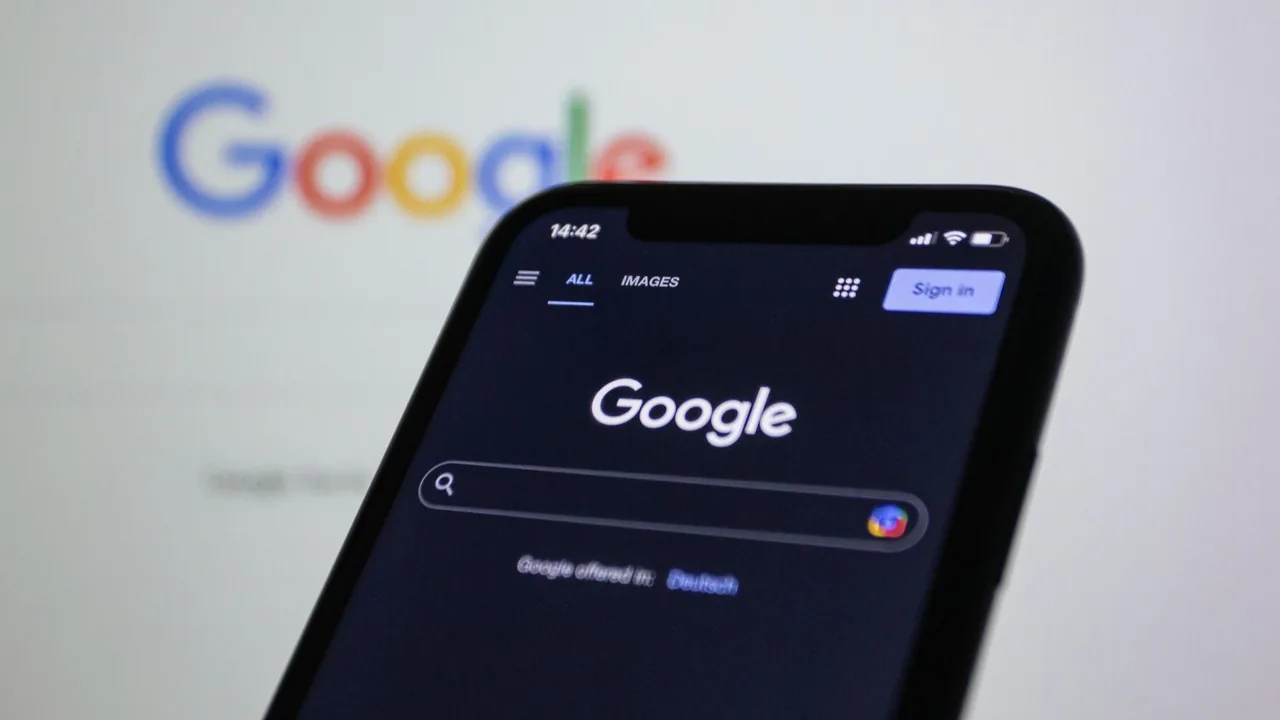 Google search displayed on a smartphone.